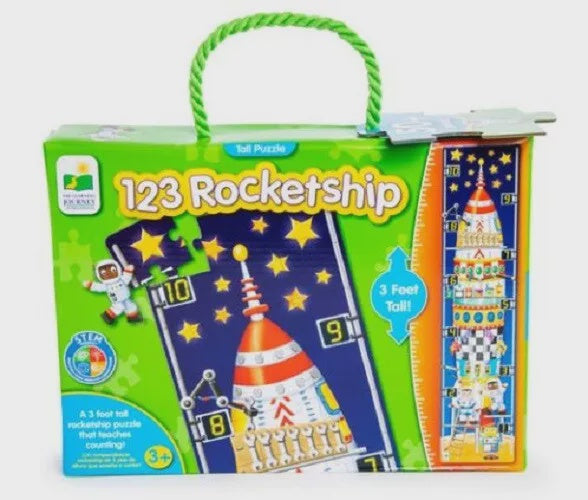 123 Rocket Ship Jigsaw Puzzle (51 piece long and tall floor puzzle)