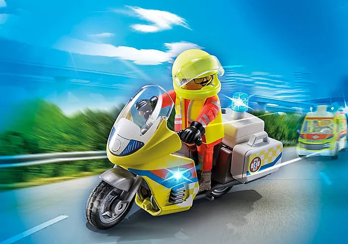 Playmobil City Life - Rescue Motorcycle with Flashing Light 71205