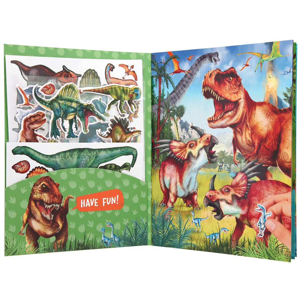 Dino World Sticker Book with puffy stickers