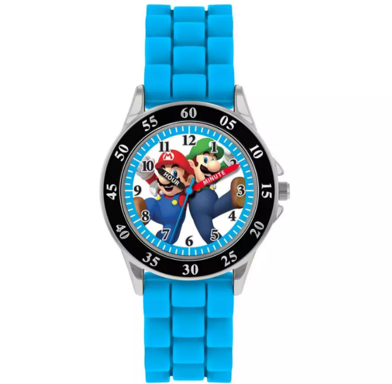 Nintendo Mario Blue Time Teacher Watch