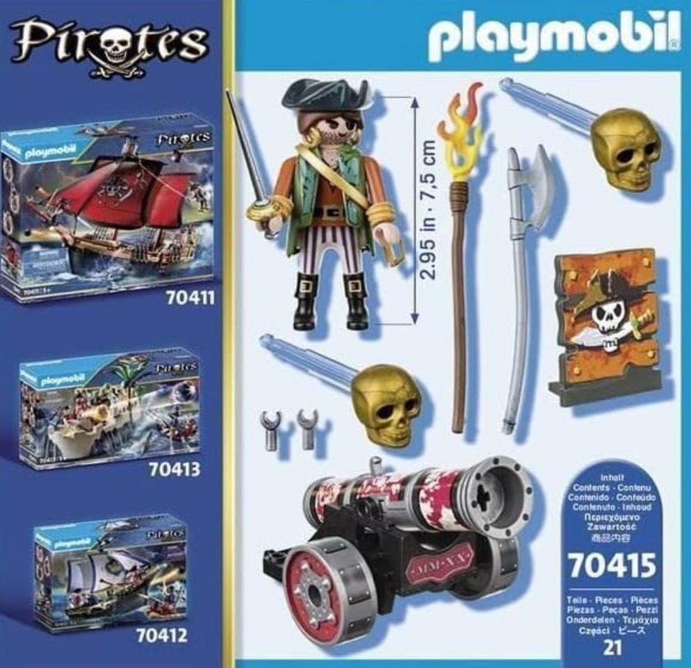 Playmobil - Pirate with Skull Cannon 70415