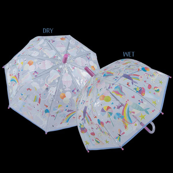 Children's Transparent Colour Changing Umbrella - Fantasy