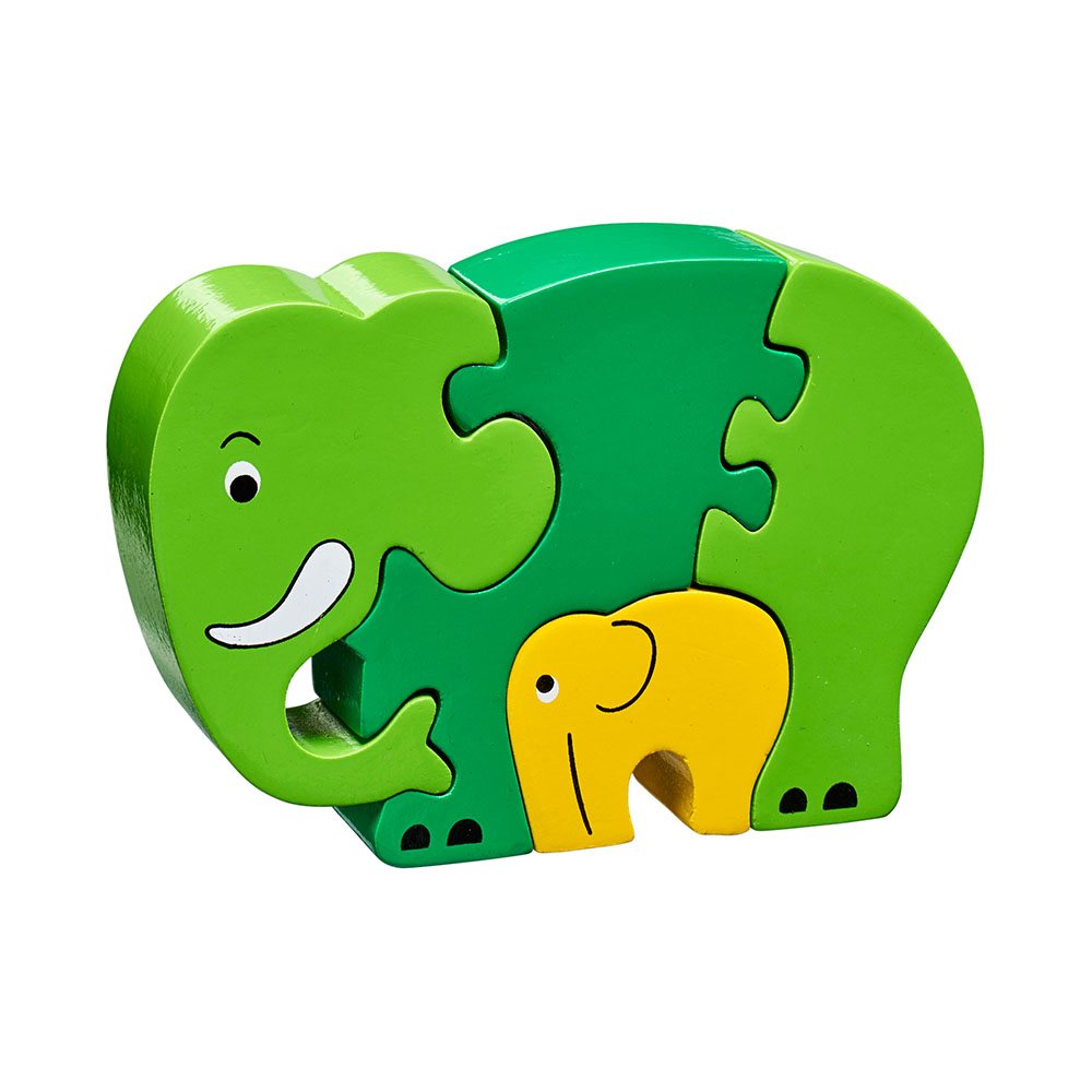 Elephant & Baby wooden first jigsaw puzzle