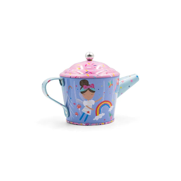 Children's Toy Tin Tea Set - Rainbow Fairy 7 piece set