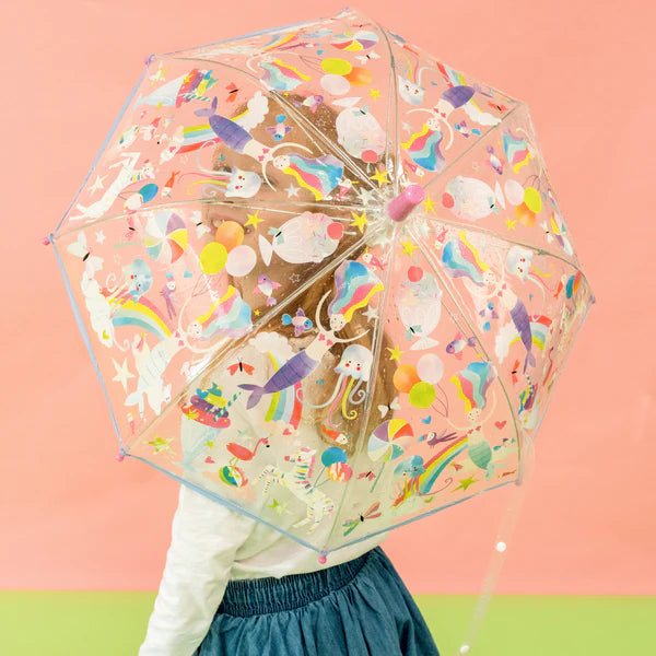 Children's Transparent Colour Changing Umbrella - Fantasy