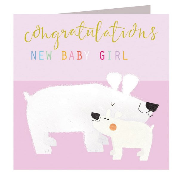 New Baby Card - Congratulations New Baby Girl