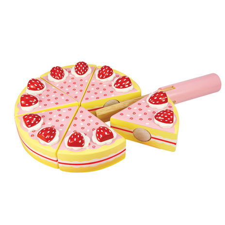 Wooden Toy Strawberry Party Cake