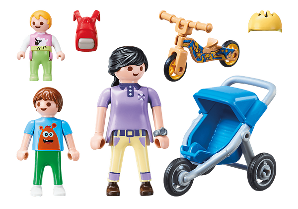 Playmobil Mother with Children 70284 Giddy Goat Toys