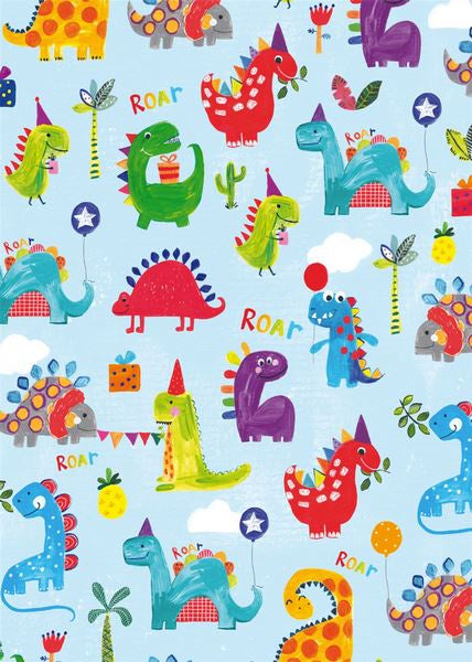 GIFT WRAP SHEET - JUNIOR DINOSAURS