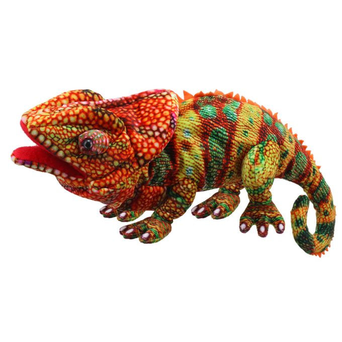 Large Chameleon Hand Puppet  (orange)