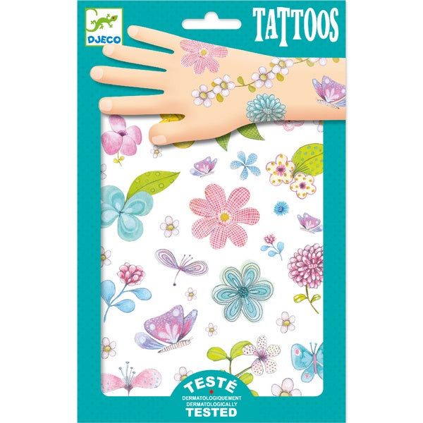 Children's Tattoos - Glittery Flowers