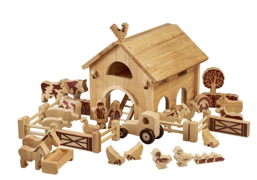 Deluxe Farm Barn Set with Natural Characters