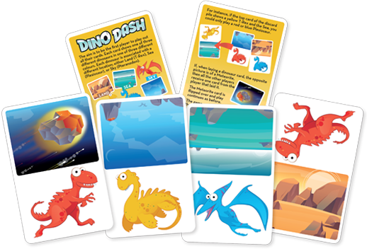 Dino Dash kids card game