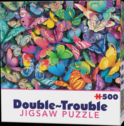 Double Trouble Double Sided 3D Jigsaw Puzzle - Butterflies (500 pieces)