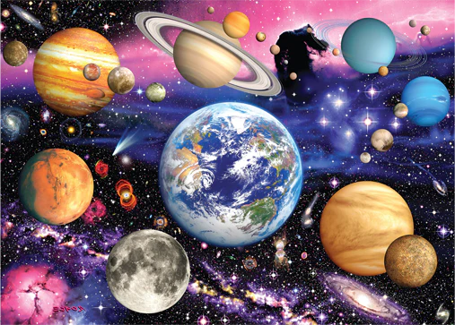 Double Trouble Double Sided 3D Jigsaw Puzzle - Planets (500 pieces)