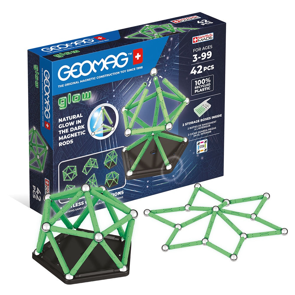 Geomag Glow Panels - 42 piece magnetic construction set