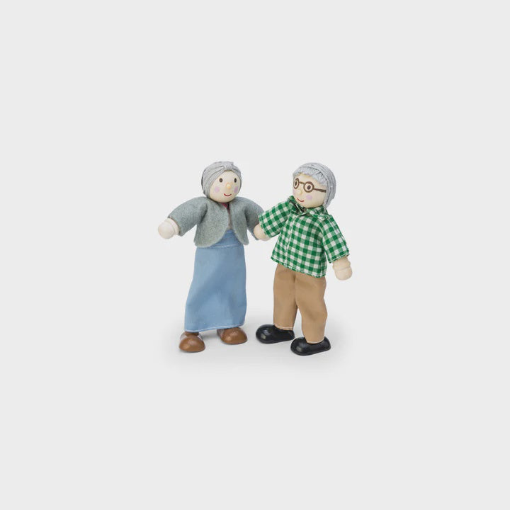 Wooden Dolls House Dolls - Grandparents