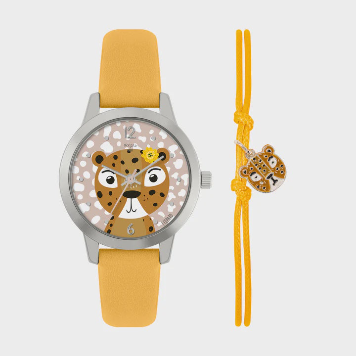 Children's Dial Watch And Bracelet - WWF Leopard