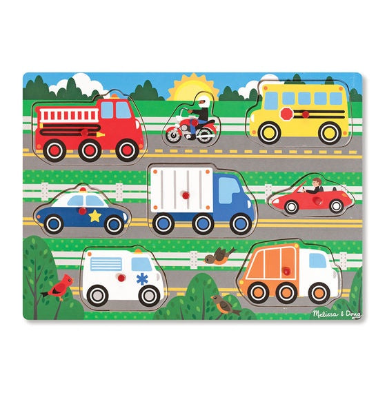 Vehicle Peg Puzzle - 8 Pieces