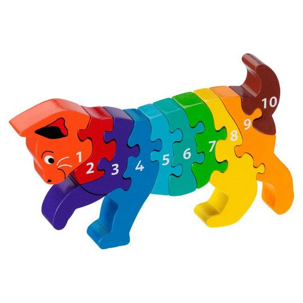 Wooden Number Jigsaw Puzzle: Cat 1-10