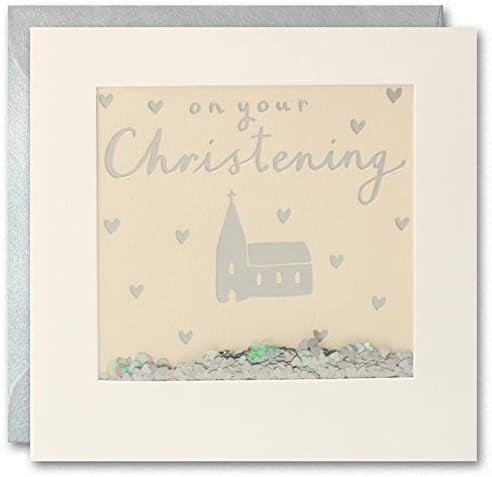 Christening Church Foiled Shakies Card