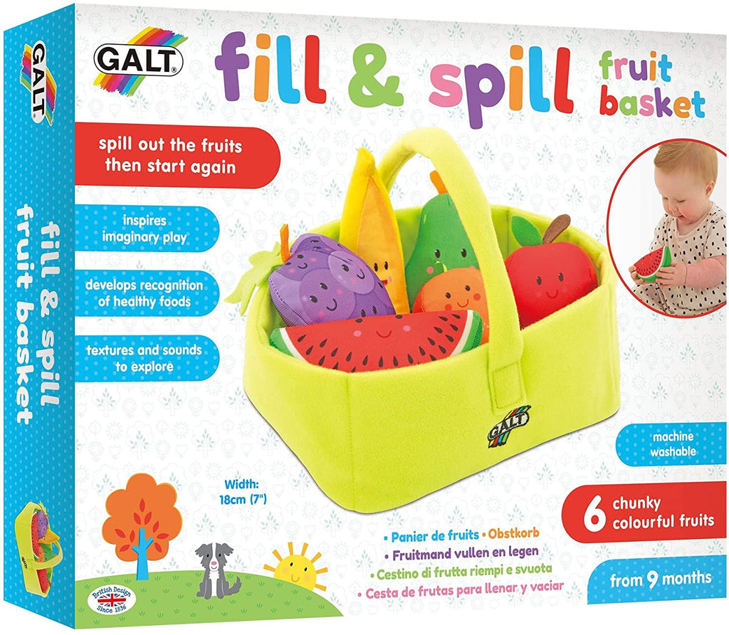 Fill and Spill Fruit Basket - soft toys activity playset for babies