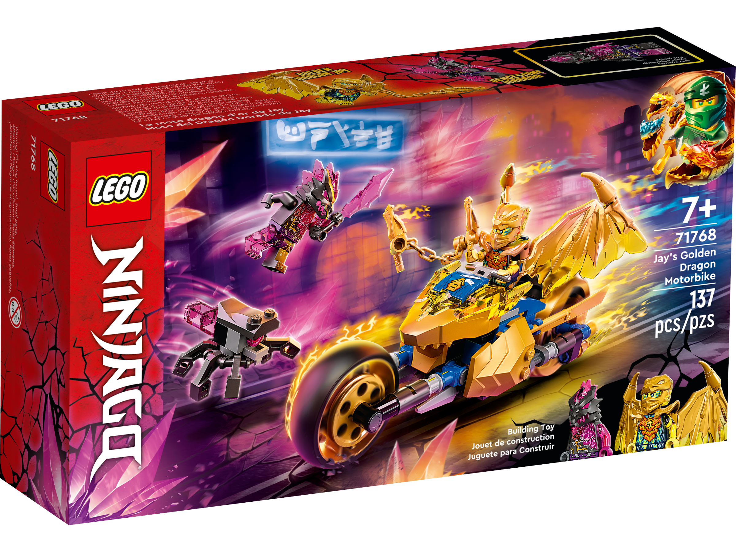 Lego Ninjago Jay s Golden Dragon Motor Bike 71768 Giddy Goat Toys