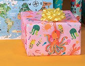Gift Wrap Roll - Under the sea: pink