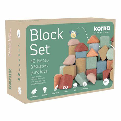 Korko Cork Block Set - Small Architects building blocks set