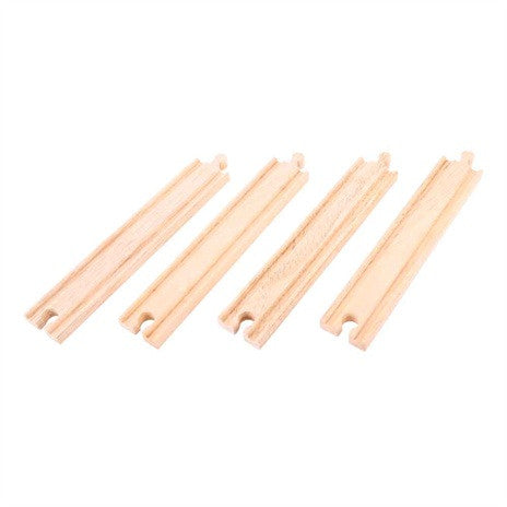 Big Jigs Wooden Train Set Accessories – 4 x Long Straights