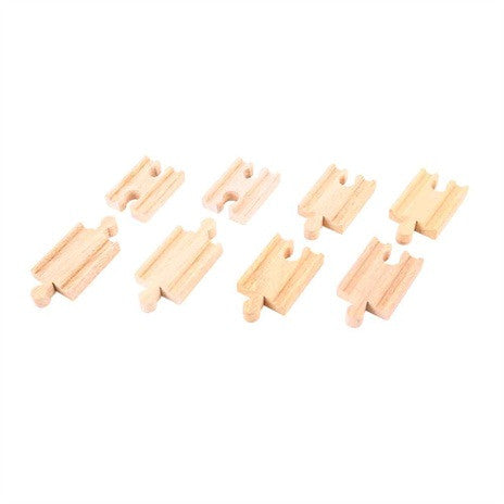 Big Jigs Wooden Train Set Accessories – 8 x Mini Track 