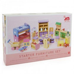 Wooden Dolls House Starter Furniture Set