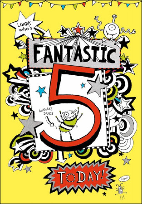 Birthday card - Age 5: Tom Gates Fantastic 5