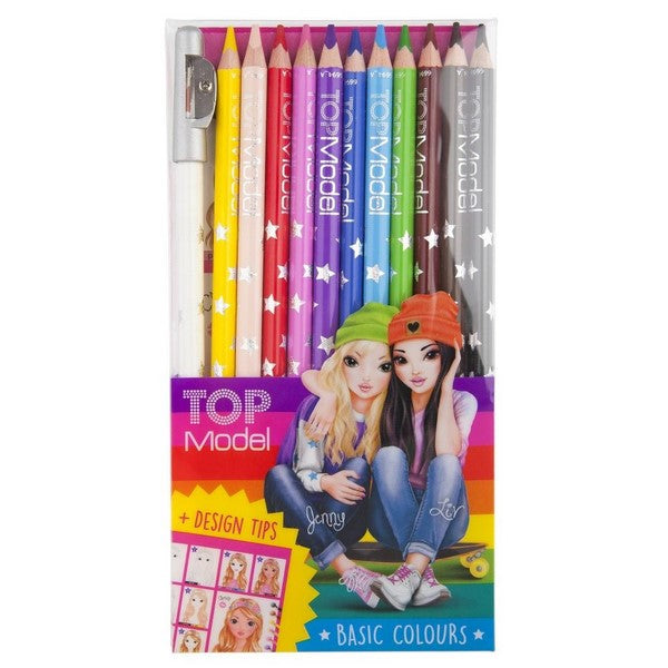 TOPModel Coloured Pencil Set (Basic Colours)