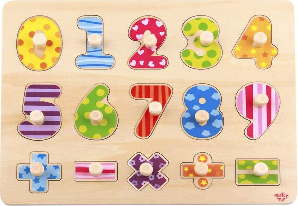 Wooden Numbers Peg Puzzle